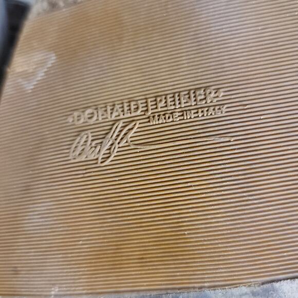 Donald J Pliner Brown Suede & Croc Leather Side Zip Buckle Stud Tall Boots 9 1/2 - Picture 6 of 6